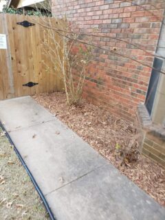 Lawn care services in Broken Arrow, Ok mulch installation.